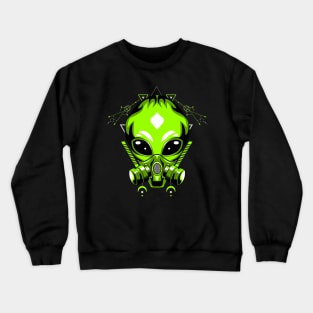 alien mask retro vintage Crewneck Sweatshirt